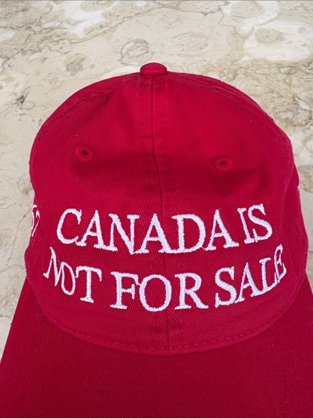 NWOT “Canada’s Not For Sale” Otto Dad Relaxed Fit Baseball Hat Red Adjustable - Picture 9 of 11